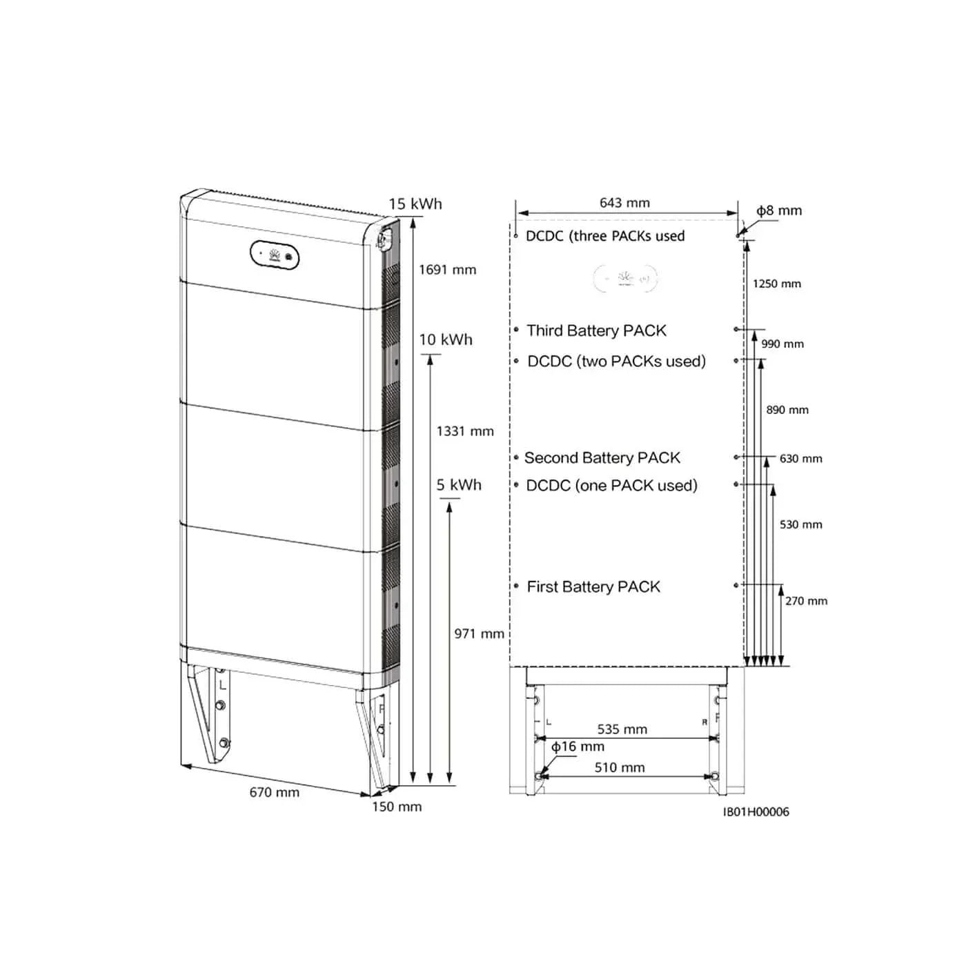 Huawei Wandhalterung Batteriespeicher LUNA2000-S0
