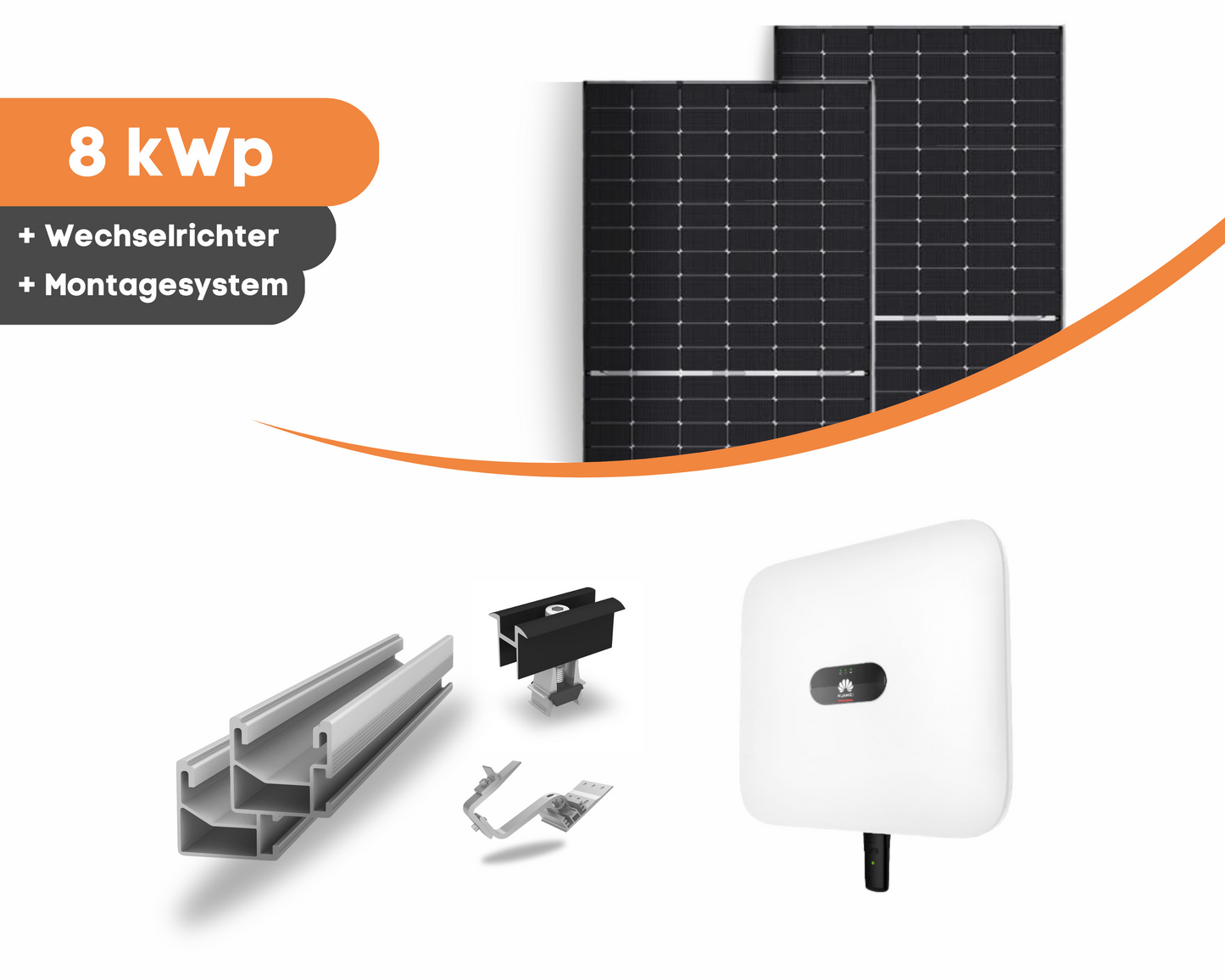8 kW PV-Anlage-Komplettsystem mit Trina Solar Modulen und Huawei Lösung